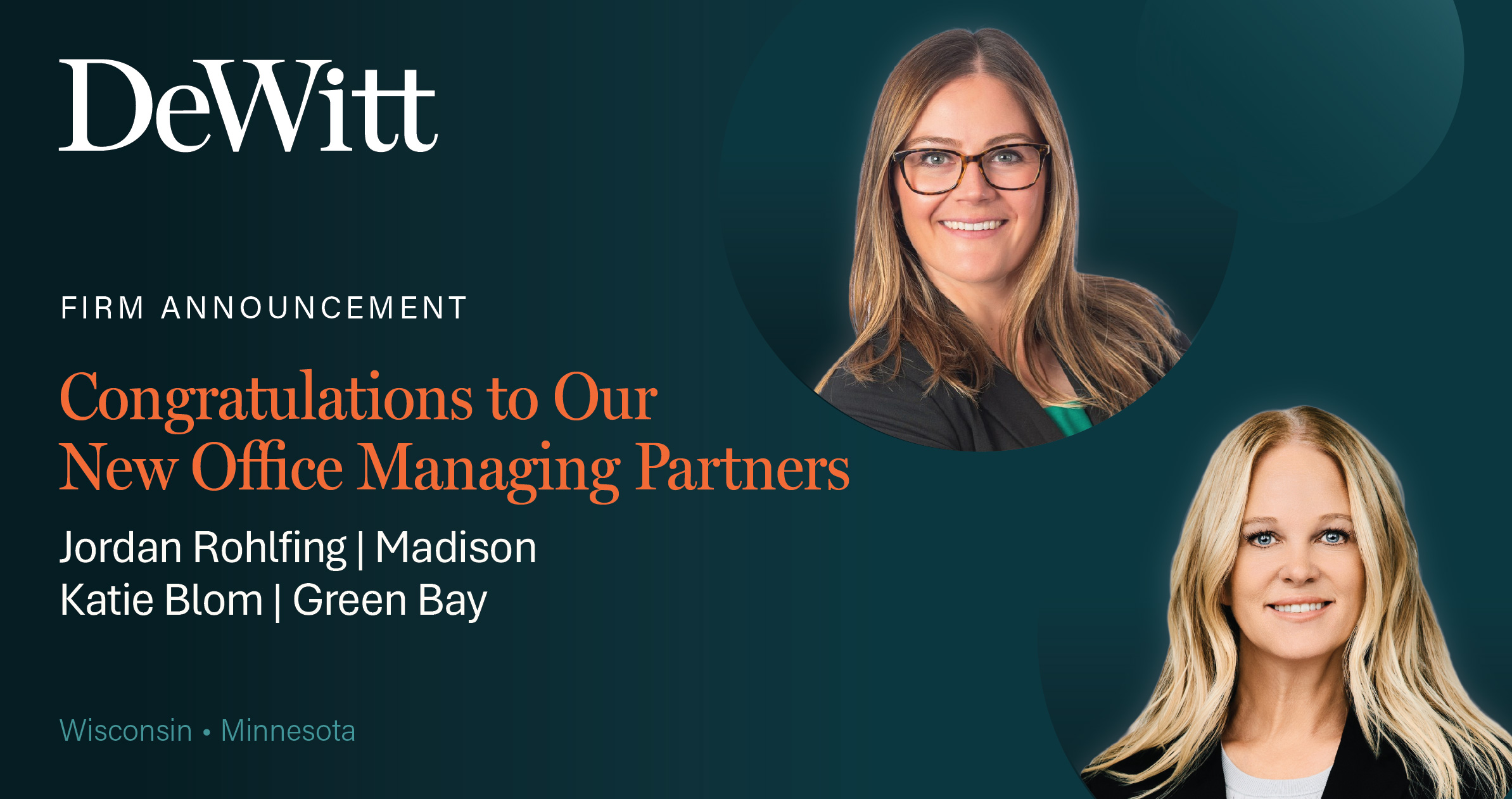 DeWitt Strengthens Leadership Team with Two Key Appointments Featured Image