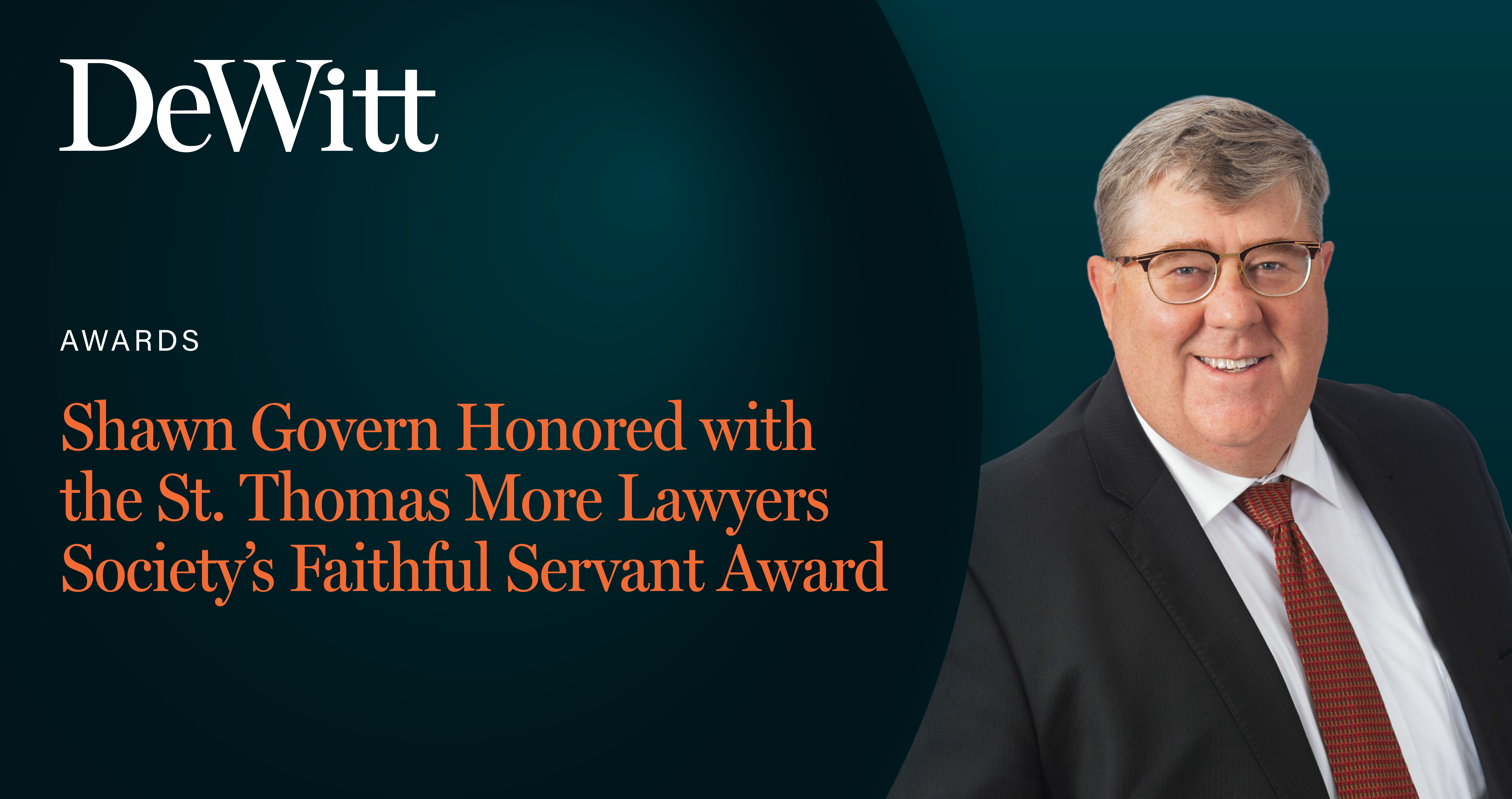 Shawn Govern Honored with St. Thomas More Lawyers Society Faithful Servant Award Featured Image