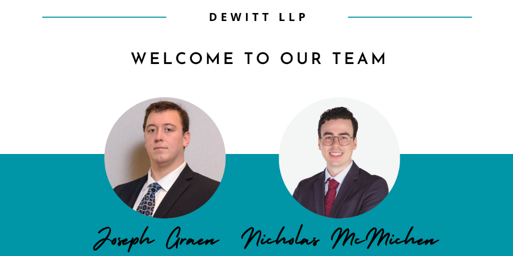 Featured Image for DeWitt Welcomes Associate Attorneys Joseph Graen and Nicholas McMichen