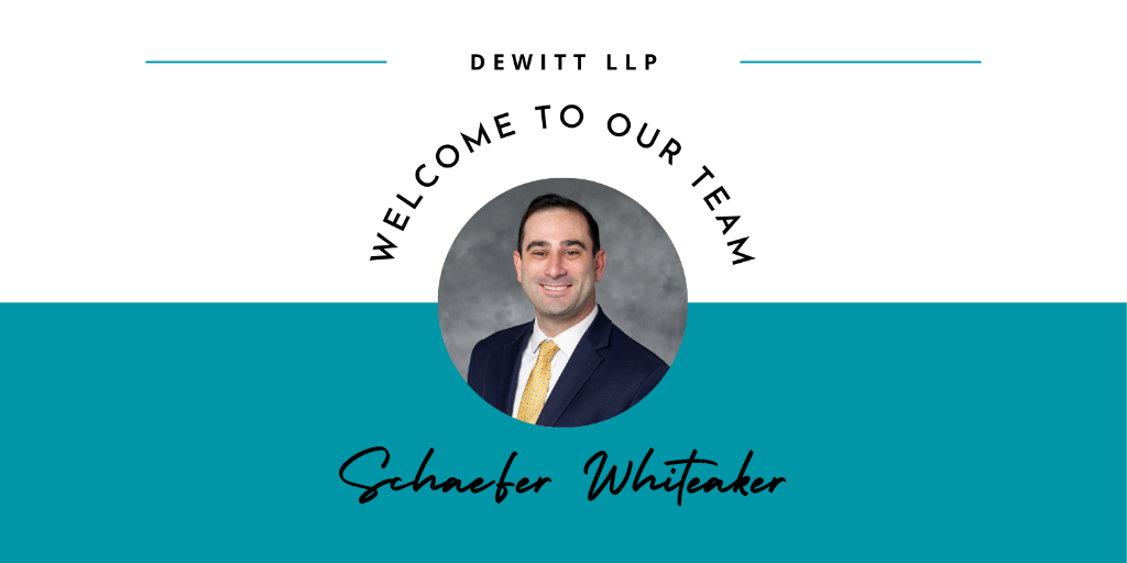 Featured Image for DeWitt Welcomes Associate Attorney Schaefer Whiteaker to its Litigation Practice Group